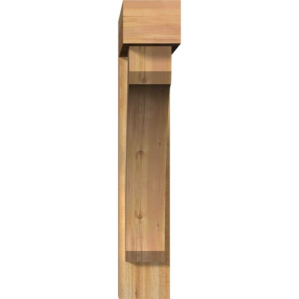 Legacy Block Rough Sawn Bracket W/ Offset Brace, Western Red Cedar, 8W X 38D X 44H